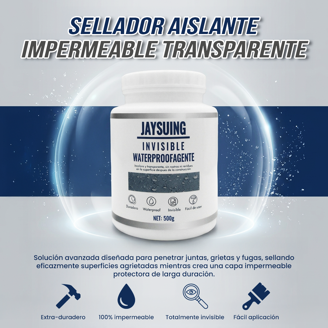 Impermeabilizante Invisible Repara-Goteras y Fisuras (Pack 2x1 - 2 Botes de 500g)